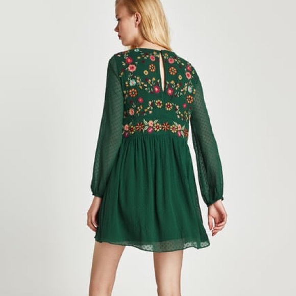 NWT Zara Embroidered Dress - Picture 5 of 8